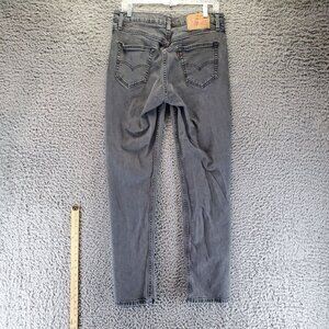 Levis Jeans Mens Size 33x32 Gray 514 Slim Straight 5-Pocket Casual Denim